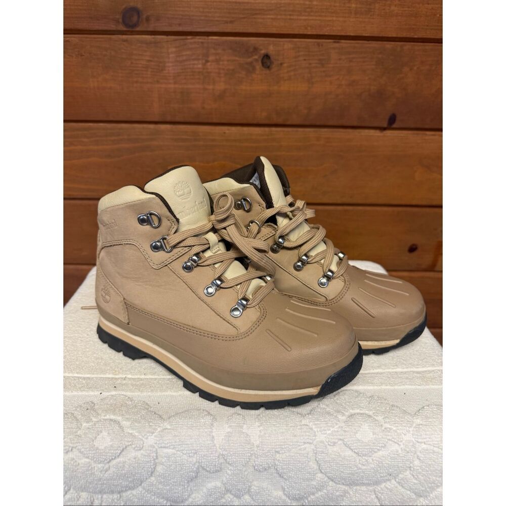 Timberland Boys Edge Euro Shell Toe Hiking Boots Sz 5.5